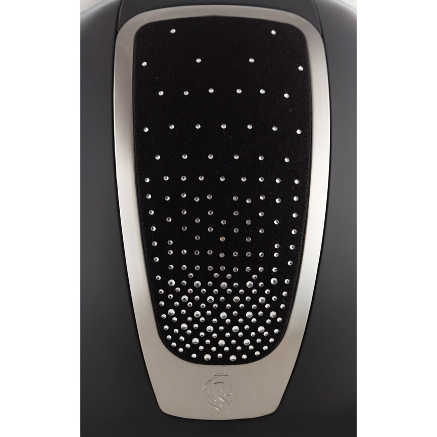 Crown MIPS Riding Helmet - Black/Silver Crystal