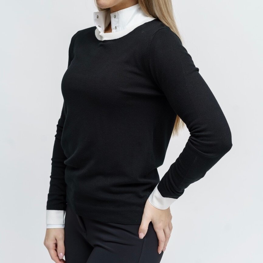 CONTRAST CREWNECK SWEATER