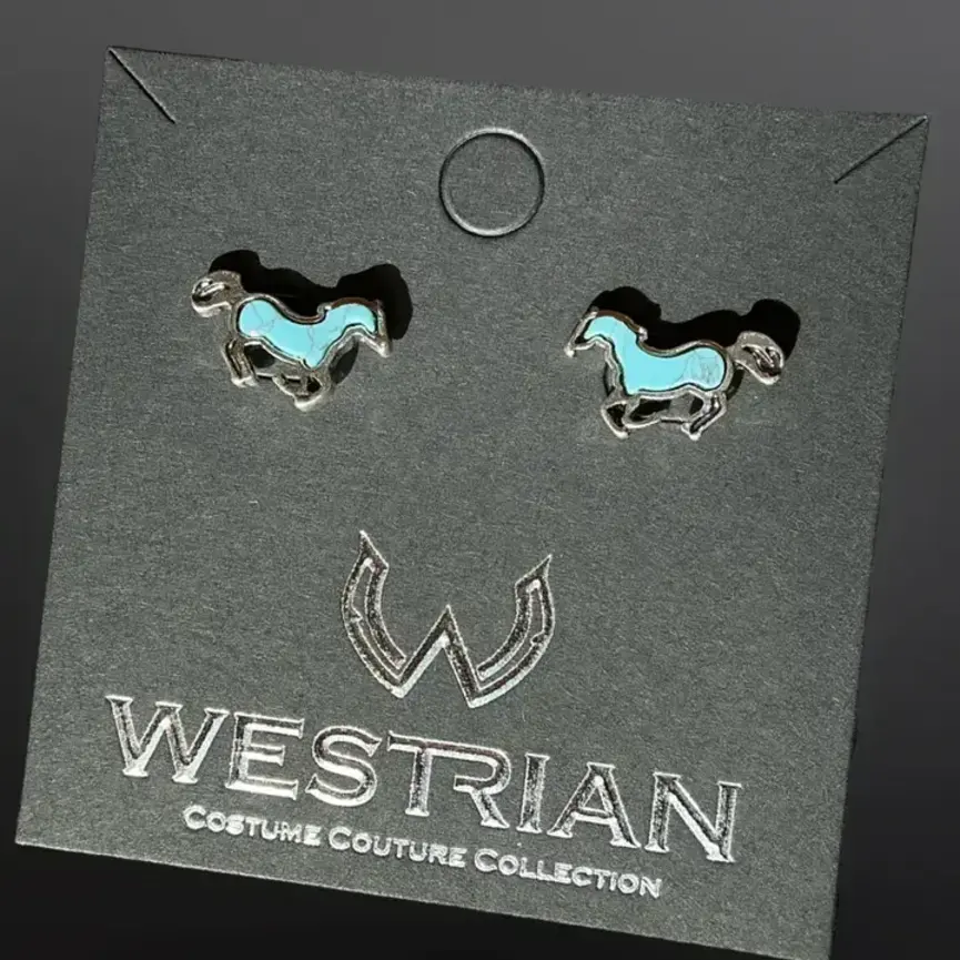 Farm Animal Faux Turquoise Earrings