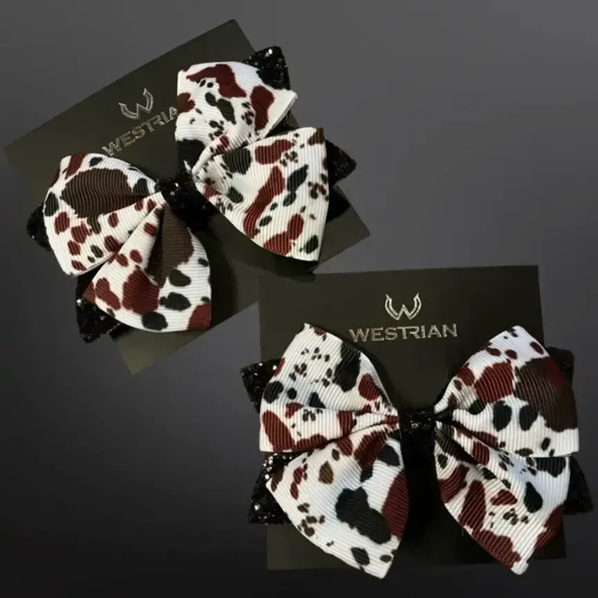 Western Cow Print Hair Bow