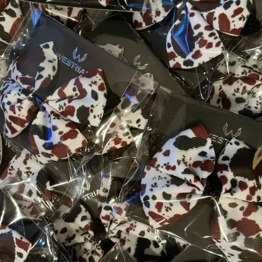 Western Cow Print Hair Bow