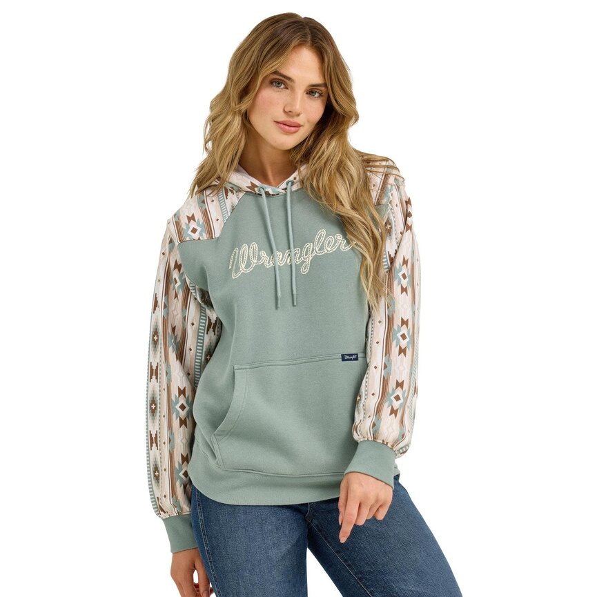 Retro Punchy Sweatshirt Hoodie - Green