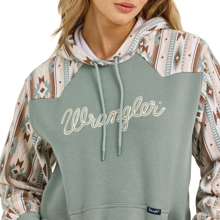 Retro Punchy Sweatshirt Hoodie - Green