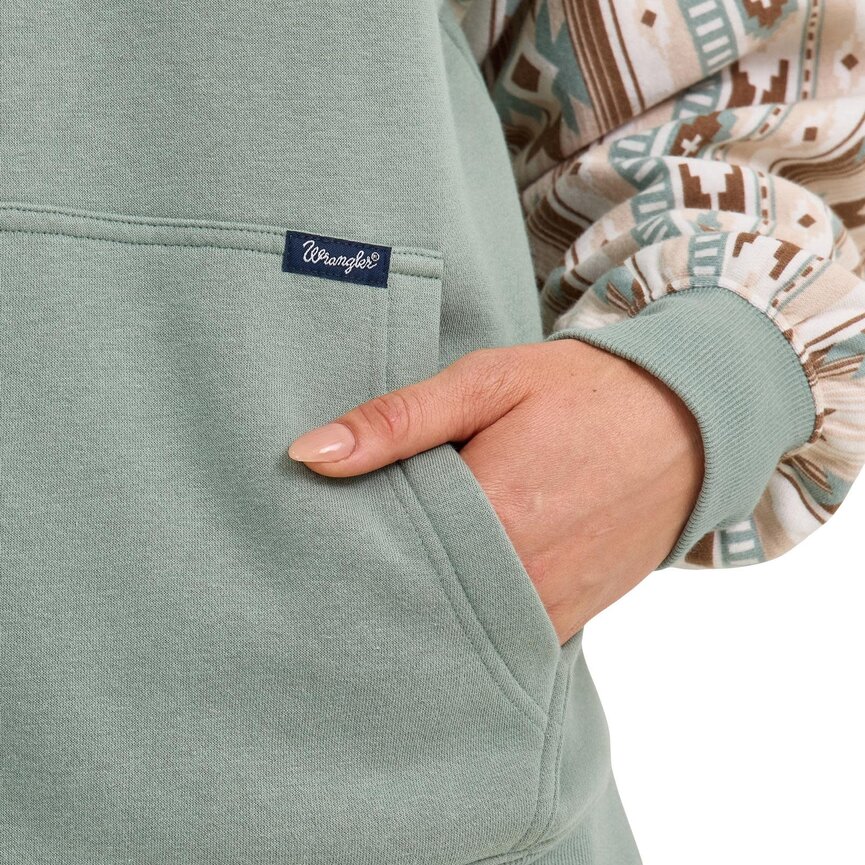 Retro Punchy Sweatshirt Hoodie - Green