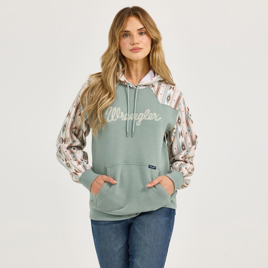Retro Punchy Sweatshirt Hoodie - Green