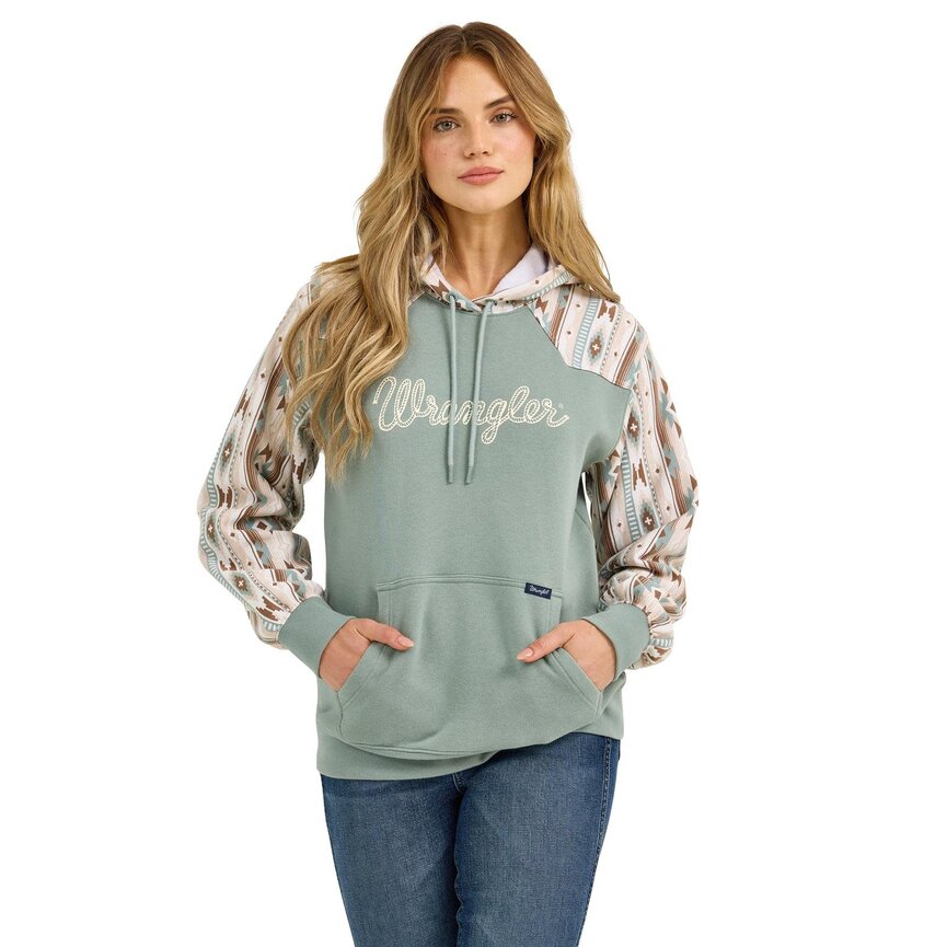 Retro Punchy Sweatshirt Hoodie - Green