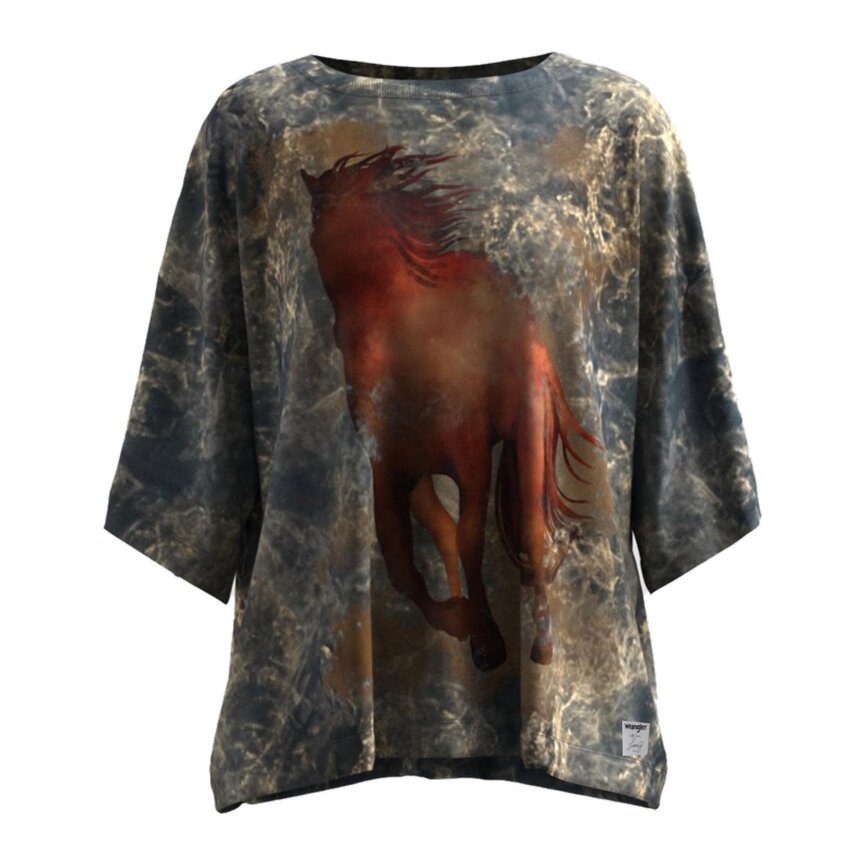 Lainey Wilson Wild Horses - T-Shirt - Washed Black