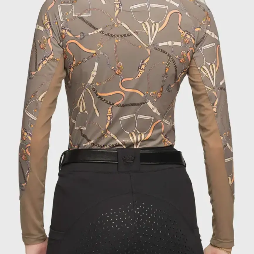 Long Sleeve Taupe Belts 1/4 Zip