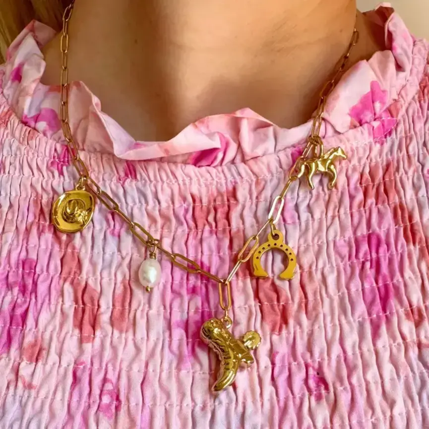 Cowgirl Hope Charm Necklace