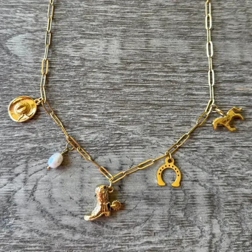Cowgirl Hope Charm Necklace