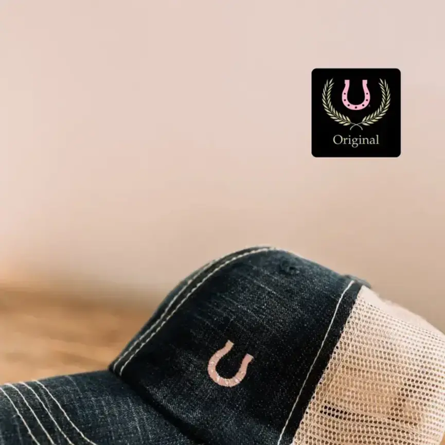 Denim Horseshoe Trucker Hat