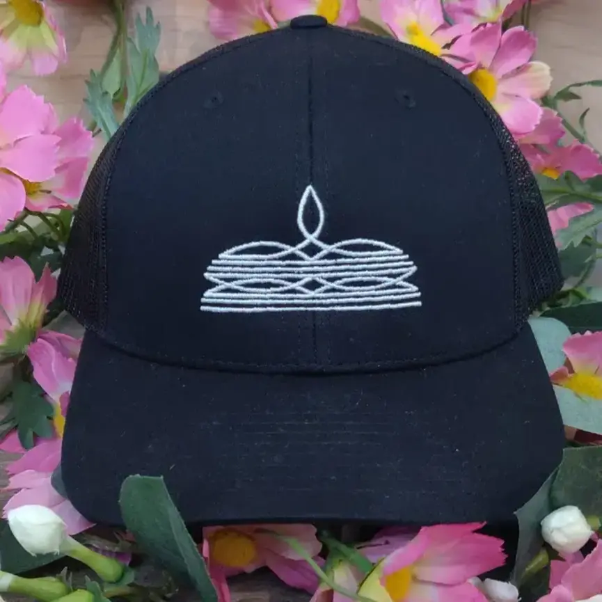 Embroidered Boot Stitch Trucker Hat