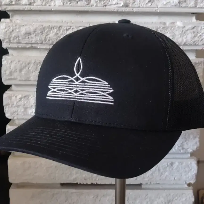 Embroidered Boot Stitch Trucker Hat