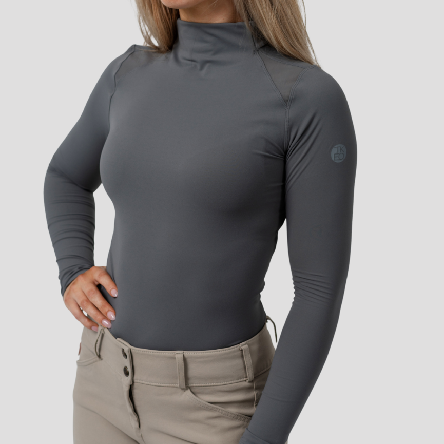 CHLOE HIGH COLLAR TECHNICAL TOP