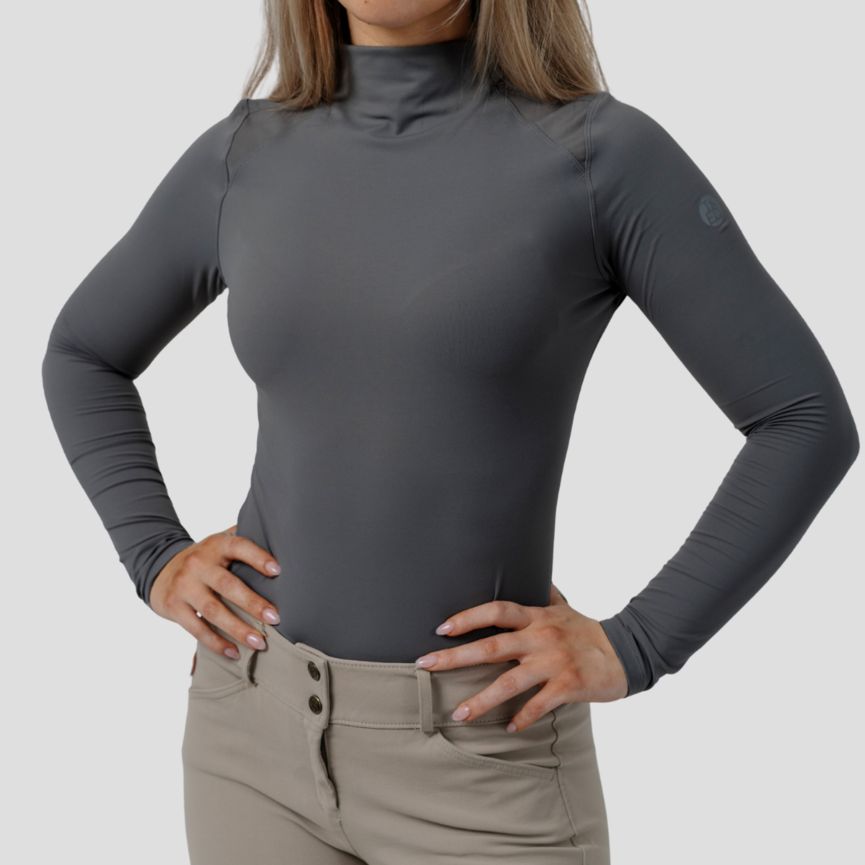 CHLOE HIGH COLLAR TECHNICAL TOP