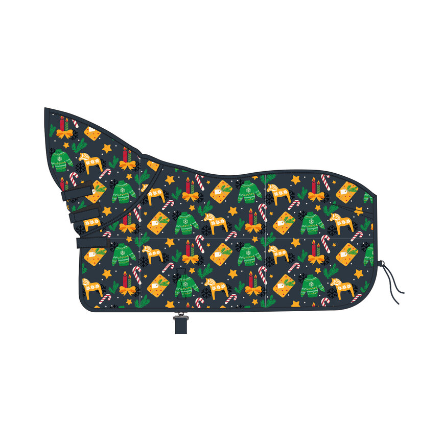 Santa Christmas Fleece High Neck Cooler - Christmas Jumper Print