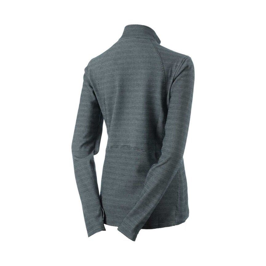 Lara Womens Houndstooth Quarter Zip - Navy/White