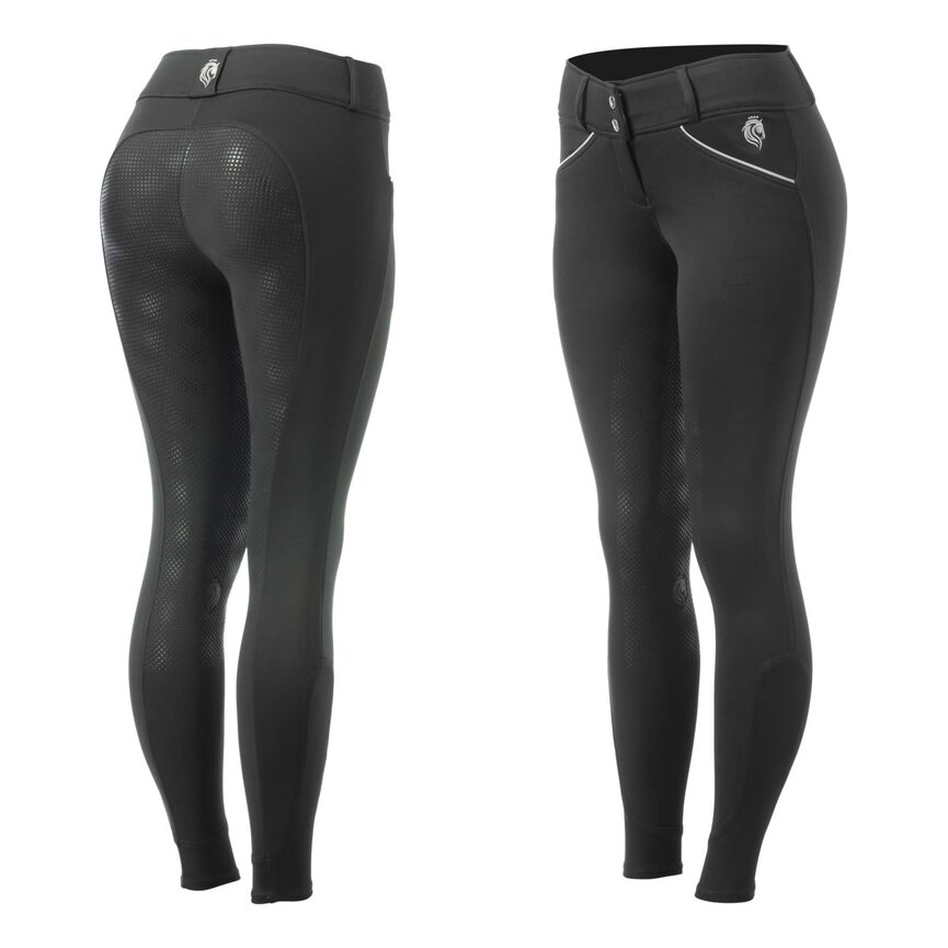 Astrid Womens Winter Full Seat Breeches - Black