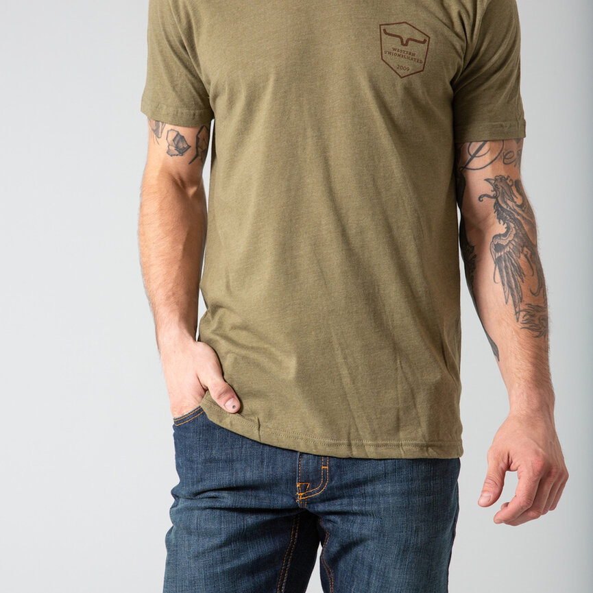 MEN'S SHIELDED TRUCKER SHIRT-MILITARY GREEN
