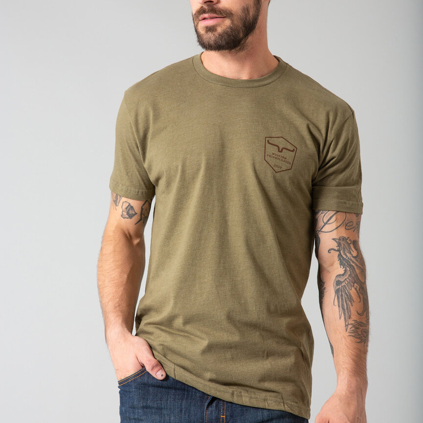 MEN'S SHIELDED TRUCKER SHIRT-MILITARY GREEN