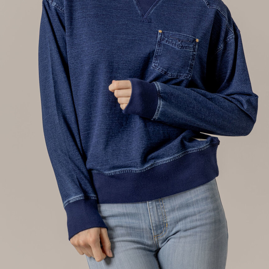 GINA WESTERN CREW-SWEATSHIRT