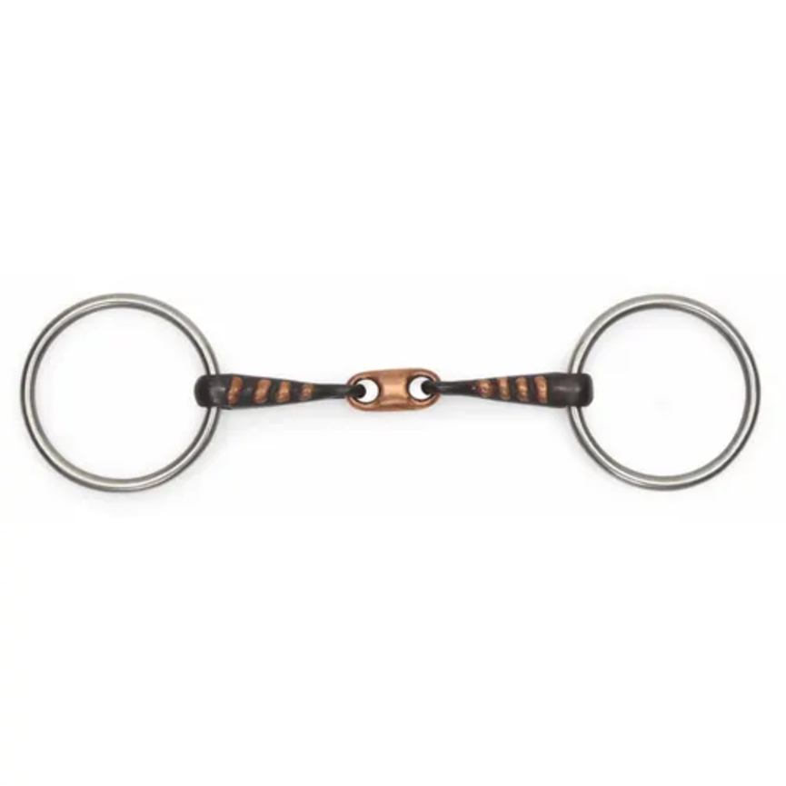 Sweet Iron Copper Lozenge Raised Rib Snaffle Bit