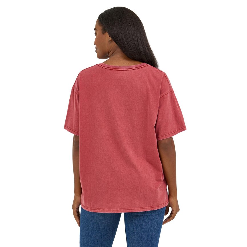 Women's Retro Women's Short Sleeve Graphic T-Shirt - Oversized Fit- Sadie Burgundy