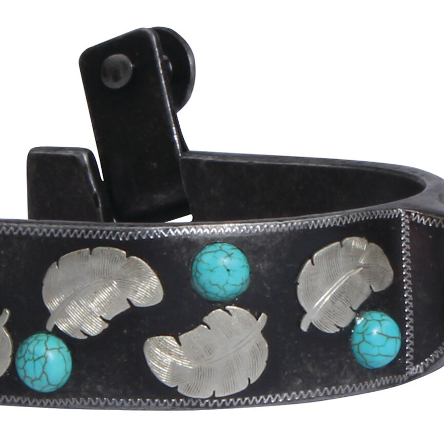 Turquoise Feather 1" Spur