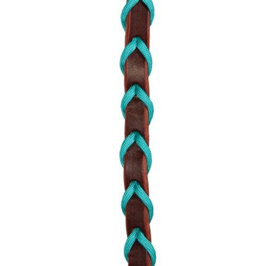 Pony 1/2 Burgundy Rein 2 Snap Turquoise Lace