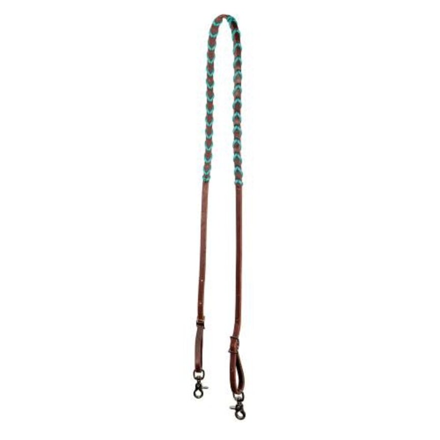 Pony 1/2 Burgundy Rein 2 Snap Turquoise Lace