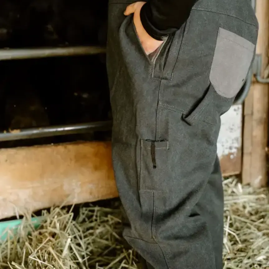 Dark Charcoal Unlined Canvas Overall