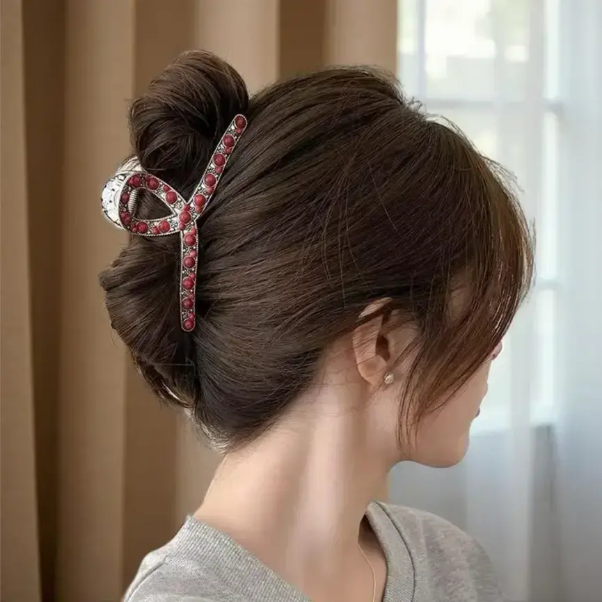 Western  Beaded Claw Hair Clip