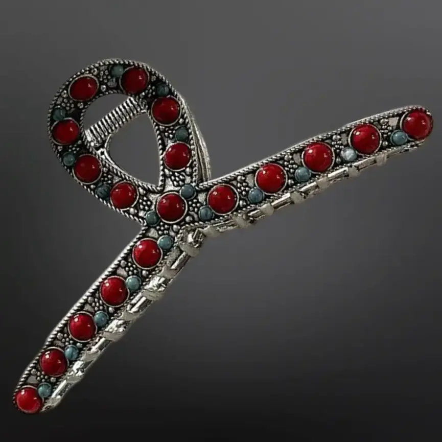 Western  Beaded Claw Hair Clip