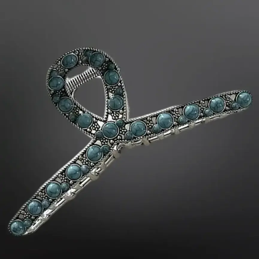Western  Beaded Claw Hair Clip