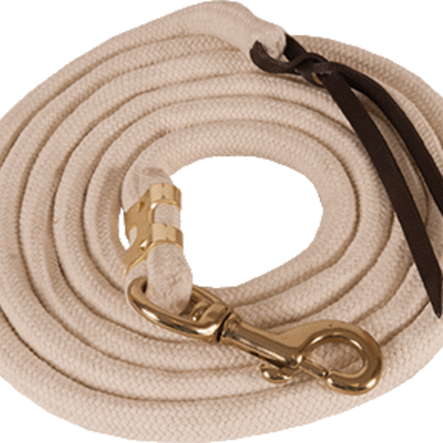White Pima Cotton Lead Rope -Bolt Snap