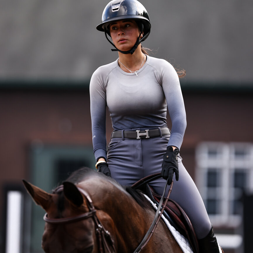 KENNEDY SEAMLESS LONG SLEEVE 2.0 IN SILVER OMBRE