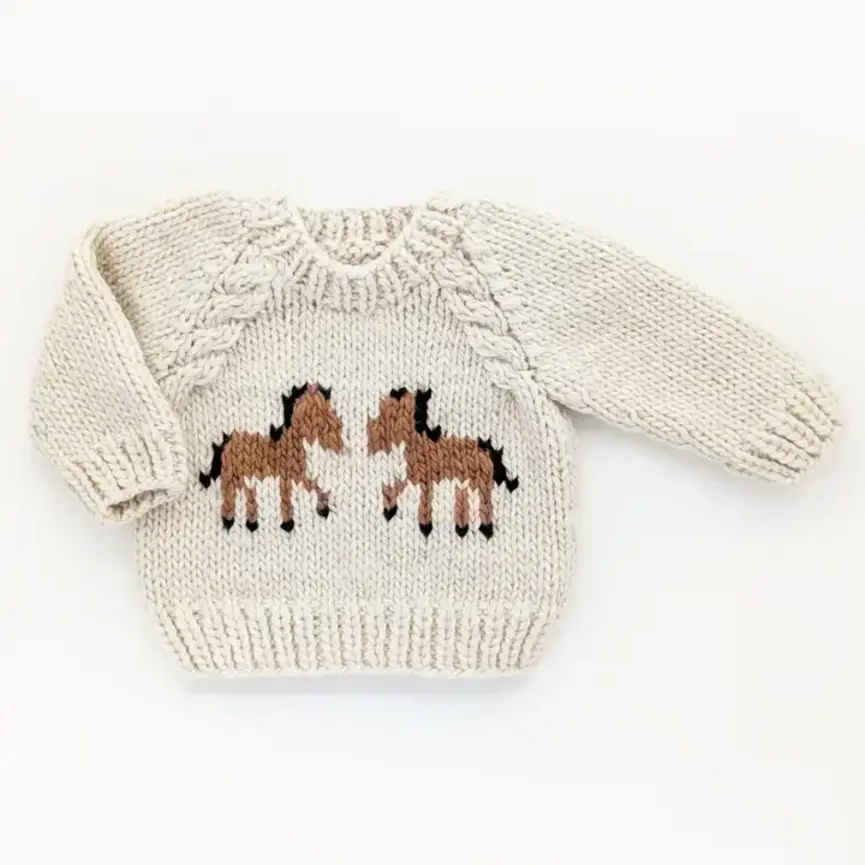 Pony Sweater Natural For Baby & Toddler