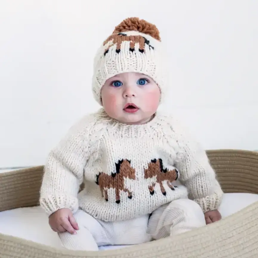 Pony Sweater Natural For Baby & Toddler