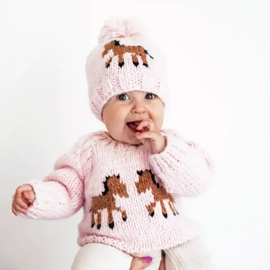 Pony Sweater Blush For Baby & Toddler