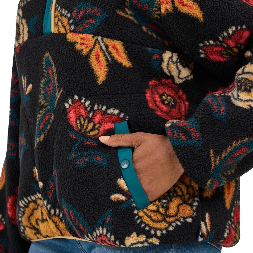 Retro Punchy Elevated Sherpa Snap Pullover