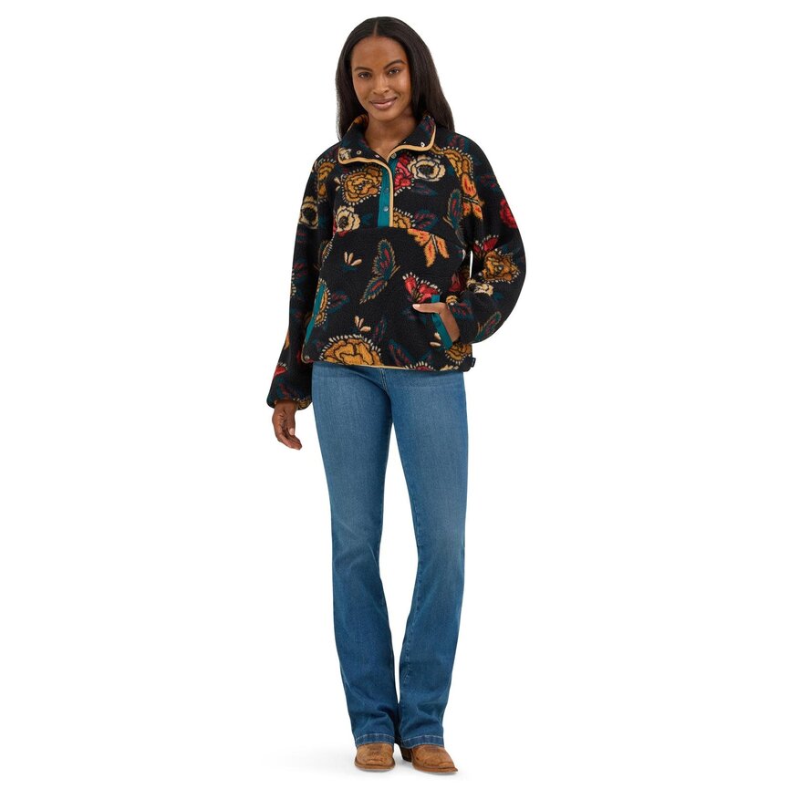 Retro Punchy Elevated Sherpa Snap Pullover