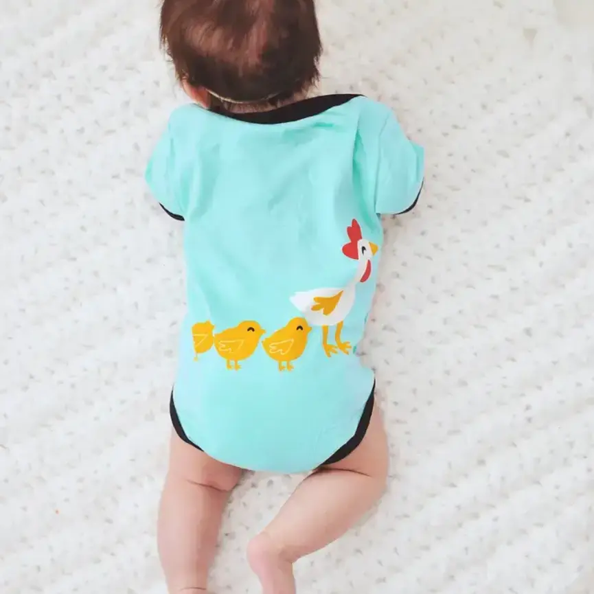 Baby Cow & Chicken Bodysuit