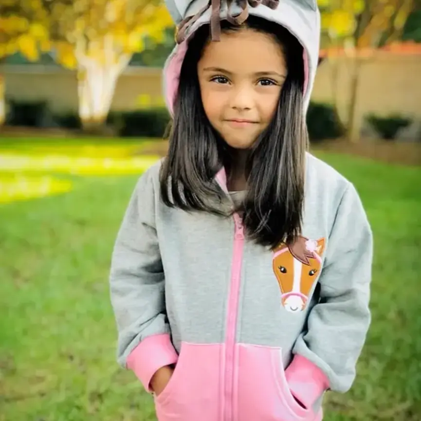 Kids Pink Horse 3D Hoodie