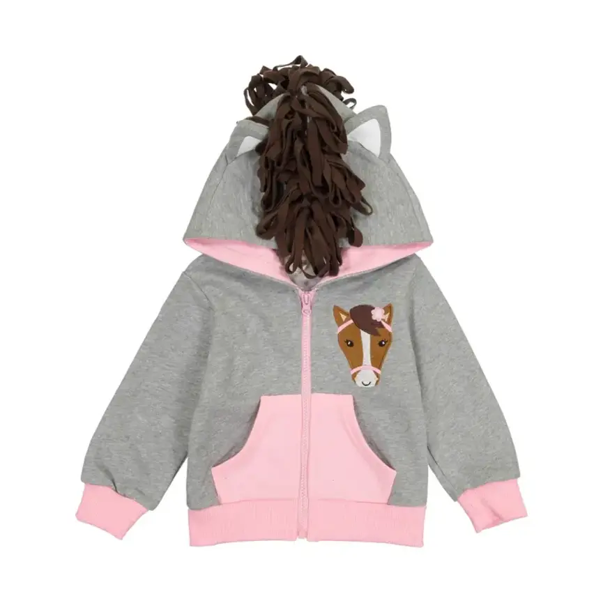 Kids Pink Horse 3D Hoodie