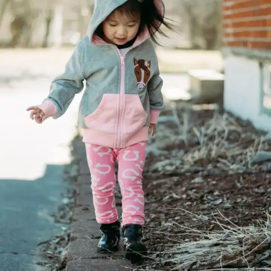 Kids Pink Horse 3D Hoodie
