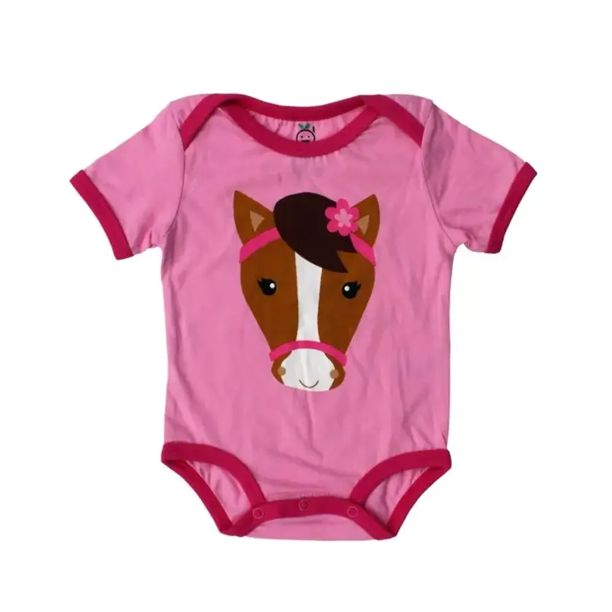 Baby Pink Horse Bodysuit