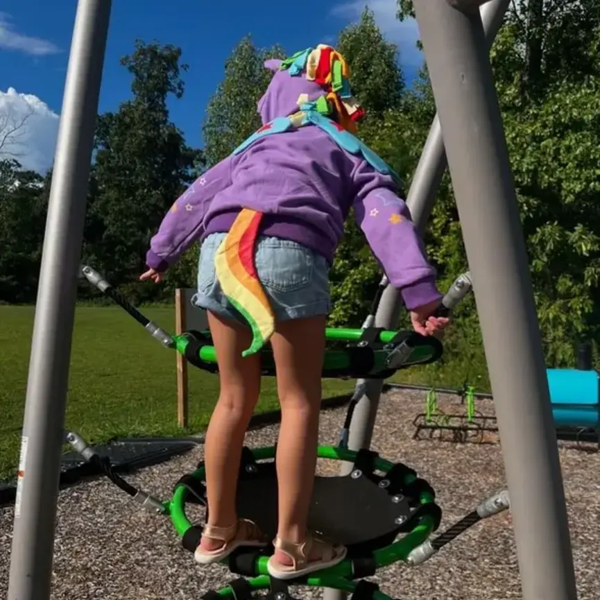 Kids Purple Rainbow Unicorn 3D Hoodie