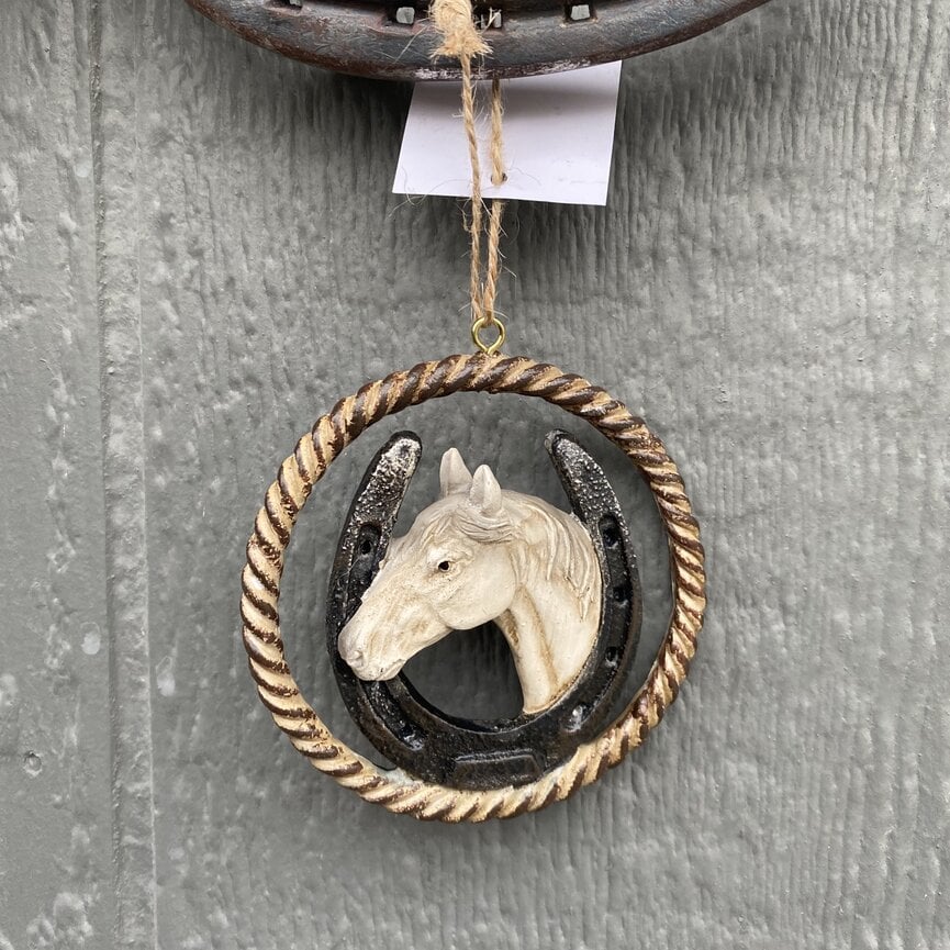 Christmas Ornament - Round Horse / Horseshoe