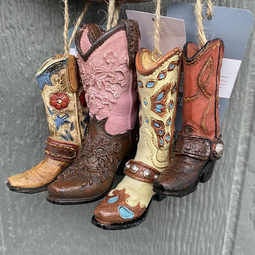 Christmas Ornament - Floral Boot