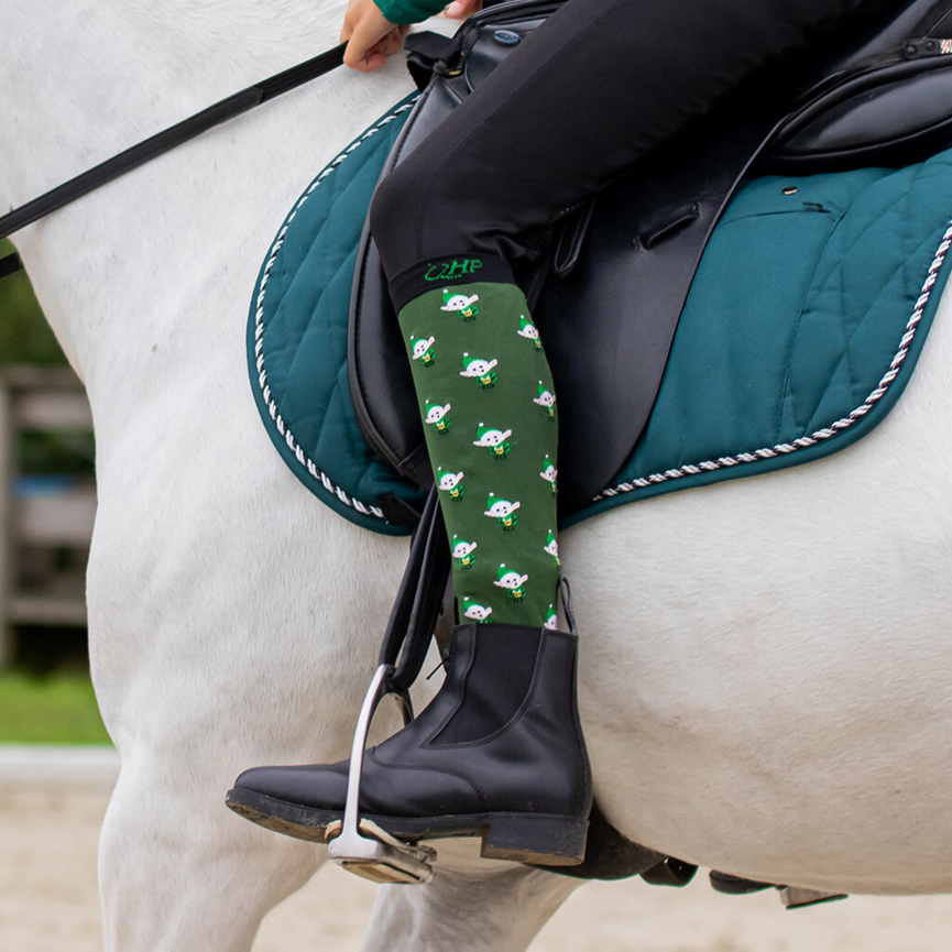 QHP Christmas Boot Socks Elf/Rudolph - 2 Pack (Size 35-38)